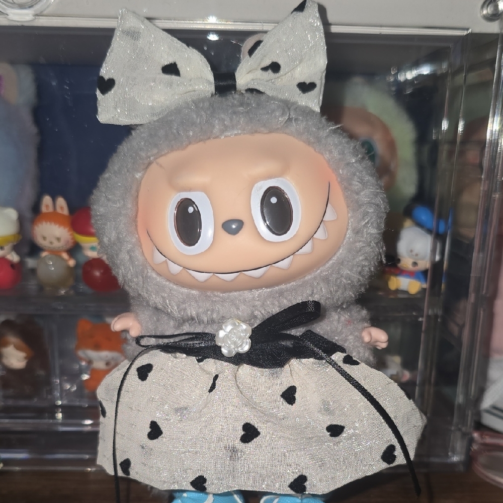 Labubu Shimmery Dress and Bow Bundle